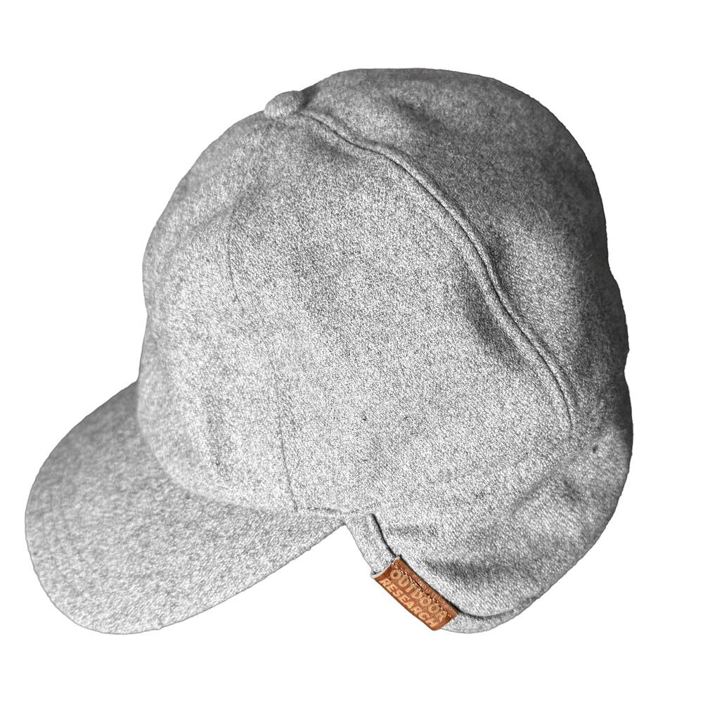 Outdoor Research Men's Woolie Cap Trapper‎ Hat Sherpa Lined Earflaps Grey S / M